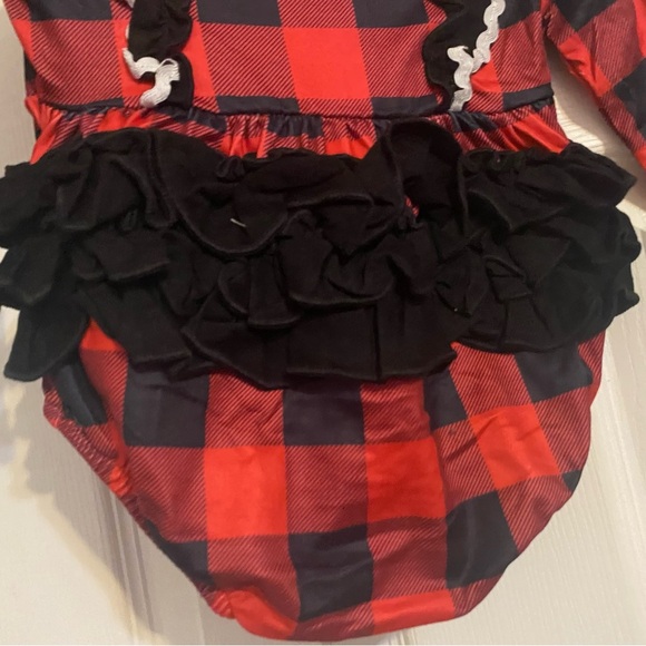New Buffalo Plaid Holiday Romper - Picture 7 of 7